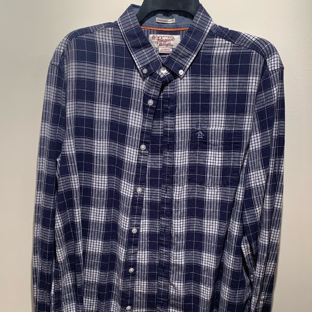 L/S Penguin Flannel XL Slim Fit